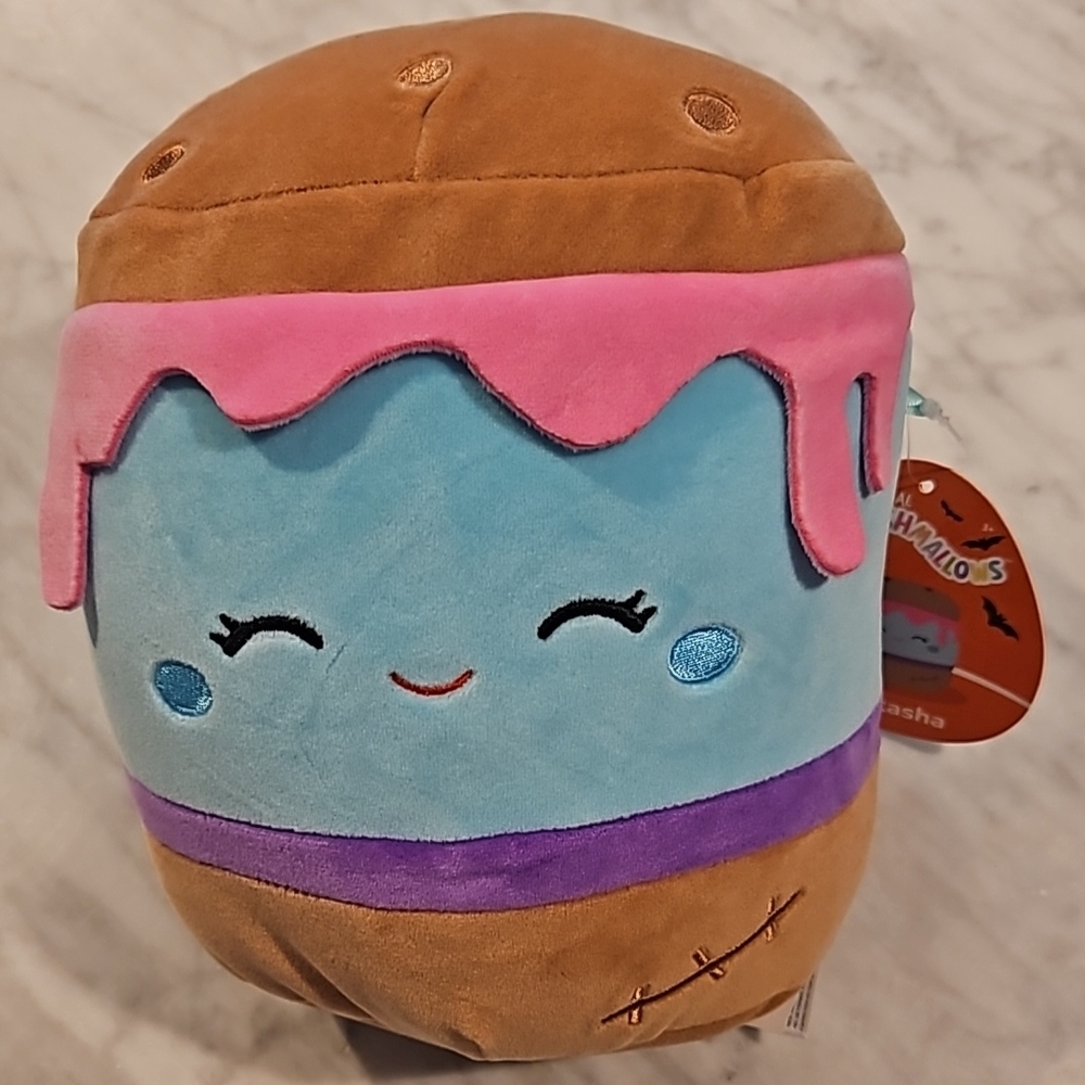 Halloween Squishmallows Natasha the Light Blue Monster Smore